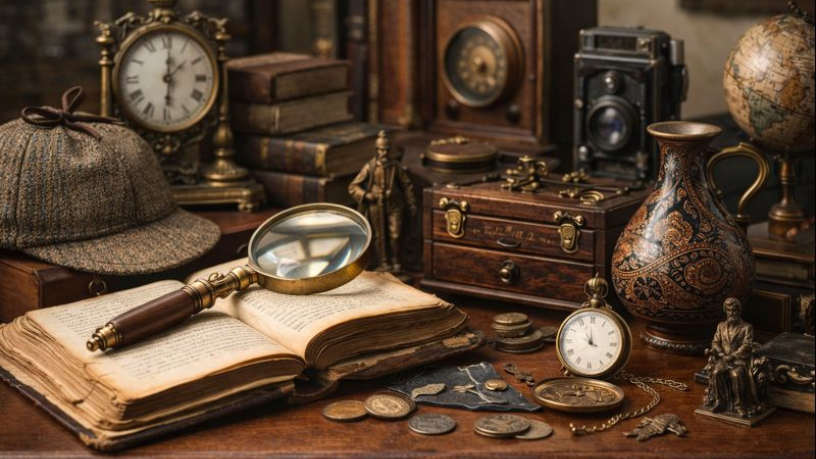 Coleção de antiguidades iniciada com orientação de Cristiane Ruon dos Santos.